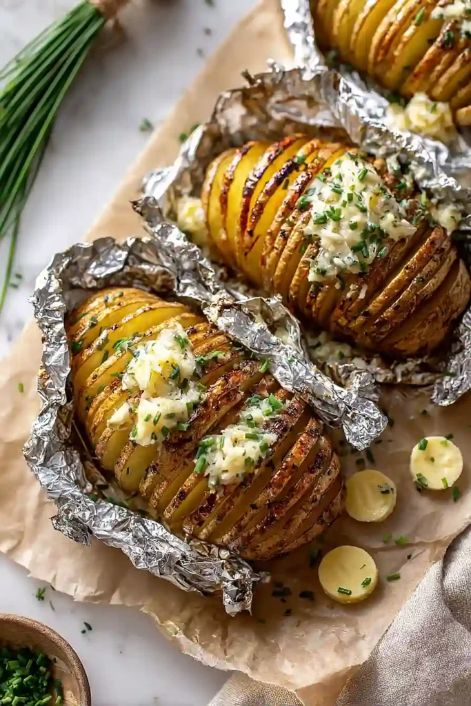 grilled hasselback potatoes