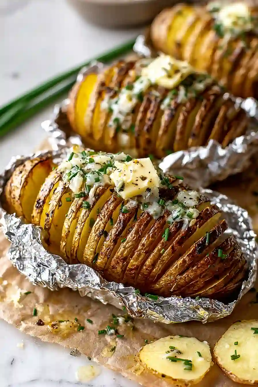grilled hasselback potatoes