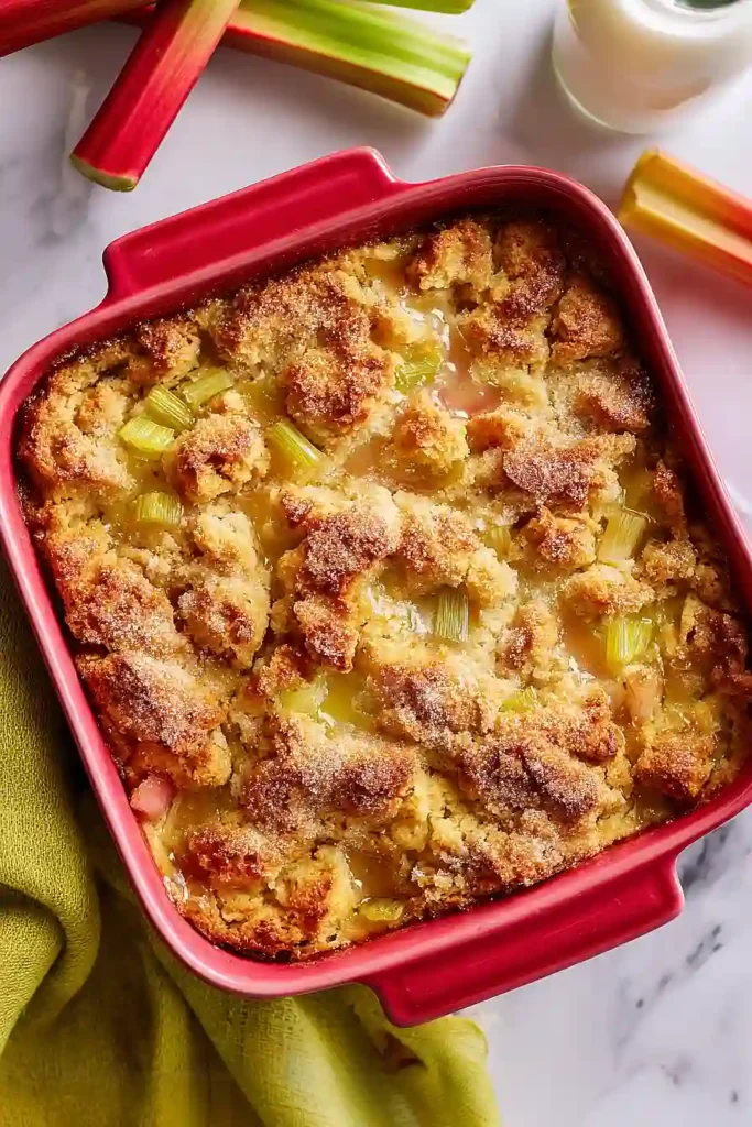 rhubarb pudding cake