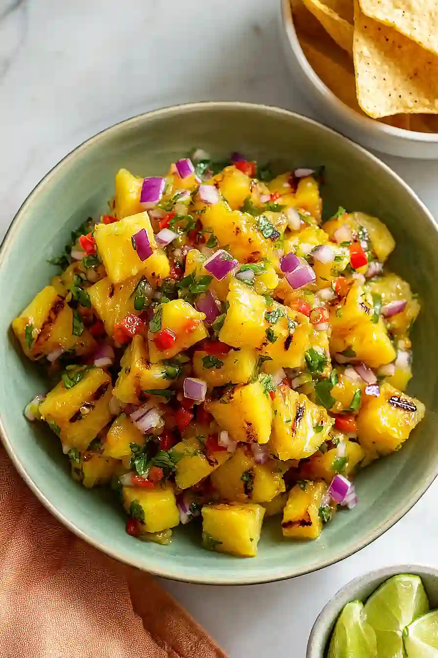 grilled pineapple and mango salsa