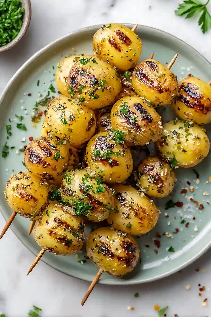 grilled potatoes skewers