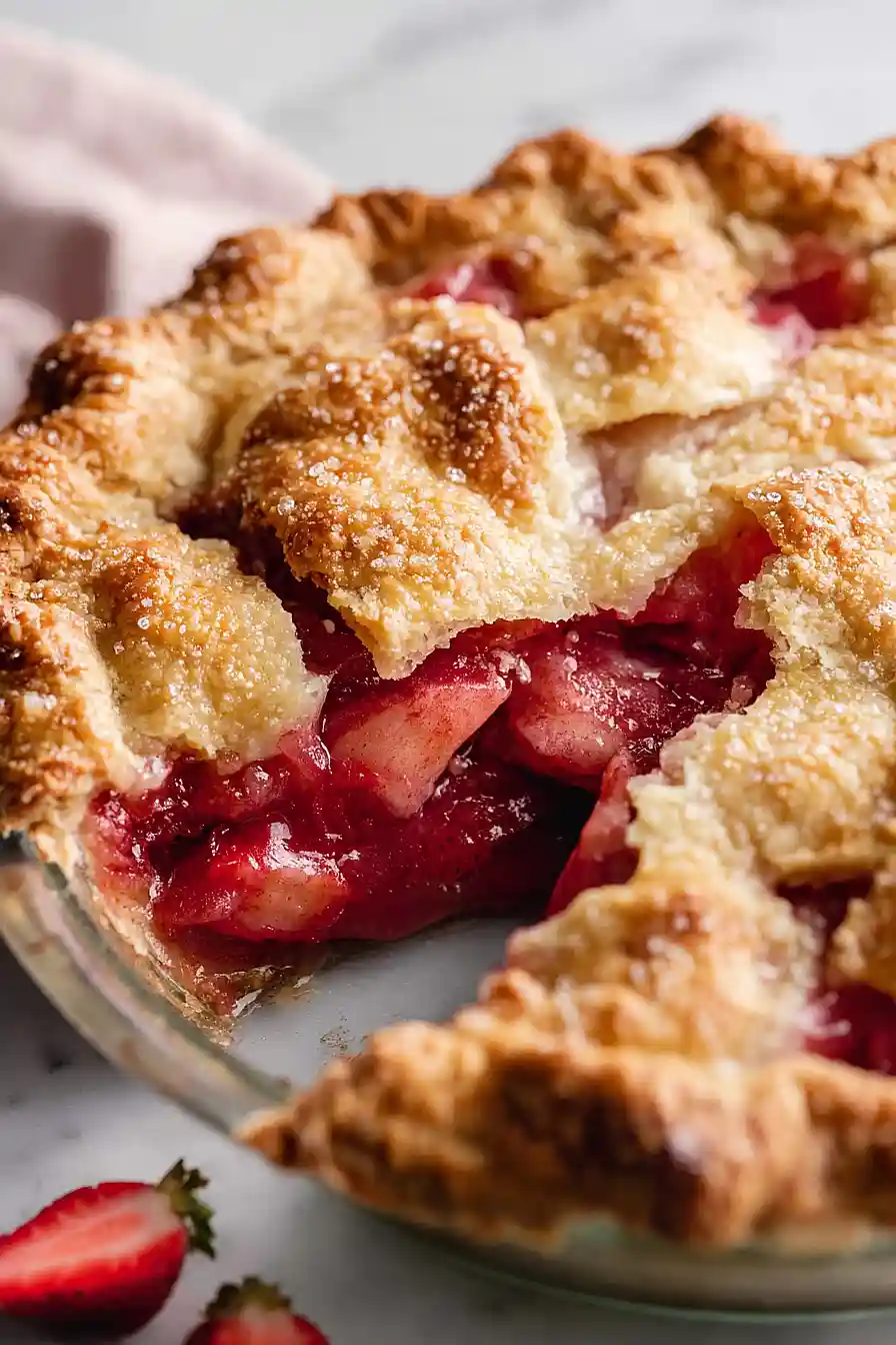 deep dish rhubarb pie