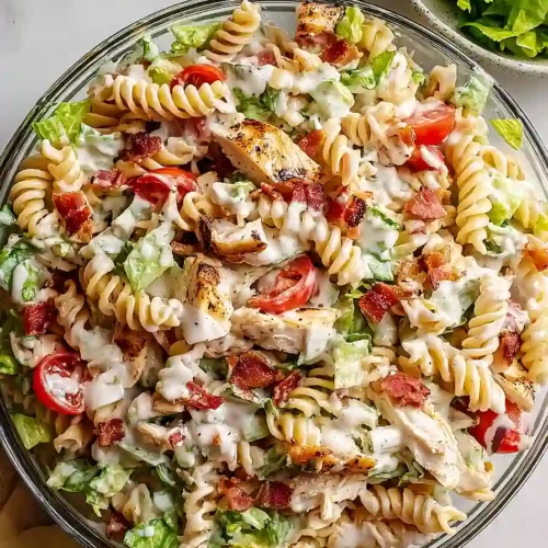 Creamy High Protein BLT Pasta Salad
