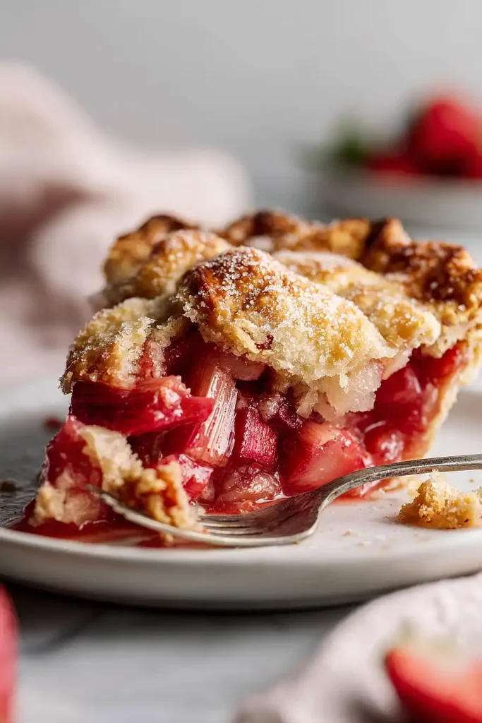 deep dish rhubarb pie