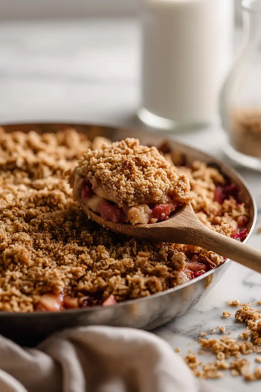 gluten free rhubarb and apple crumble