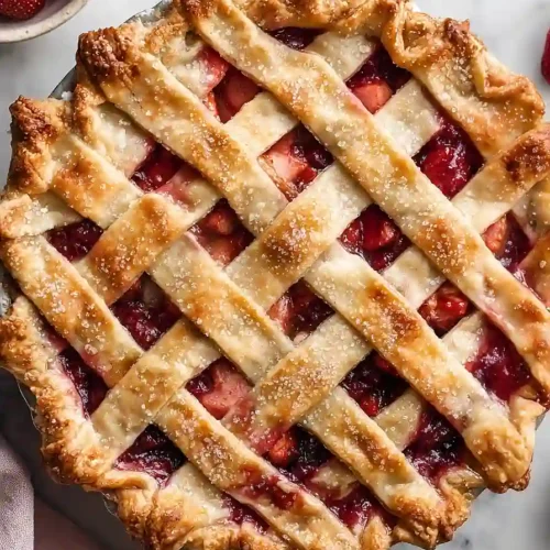 vegan gluten free strawberry rhubarb pie