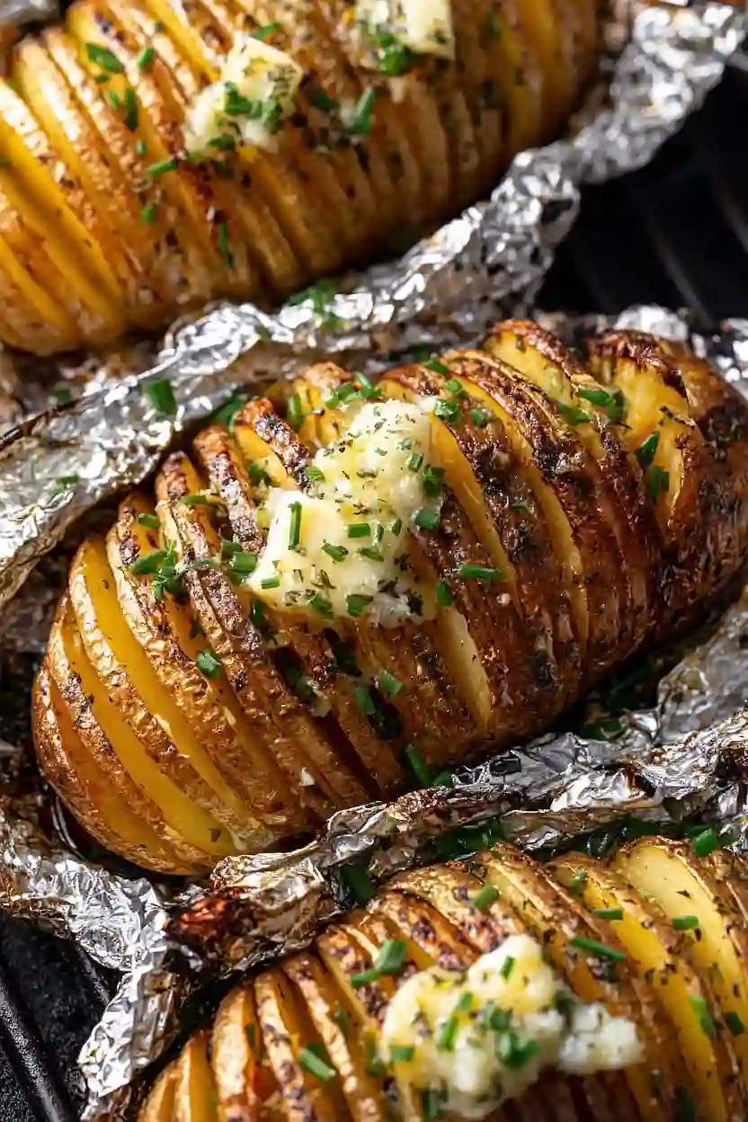grilled hasselback potatoes