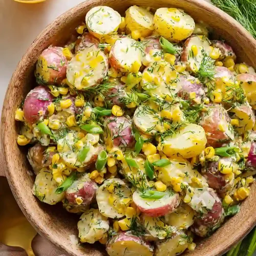 french potato salad with corn