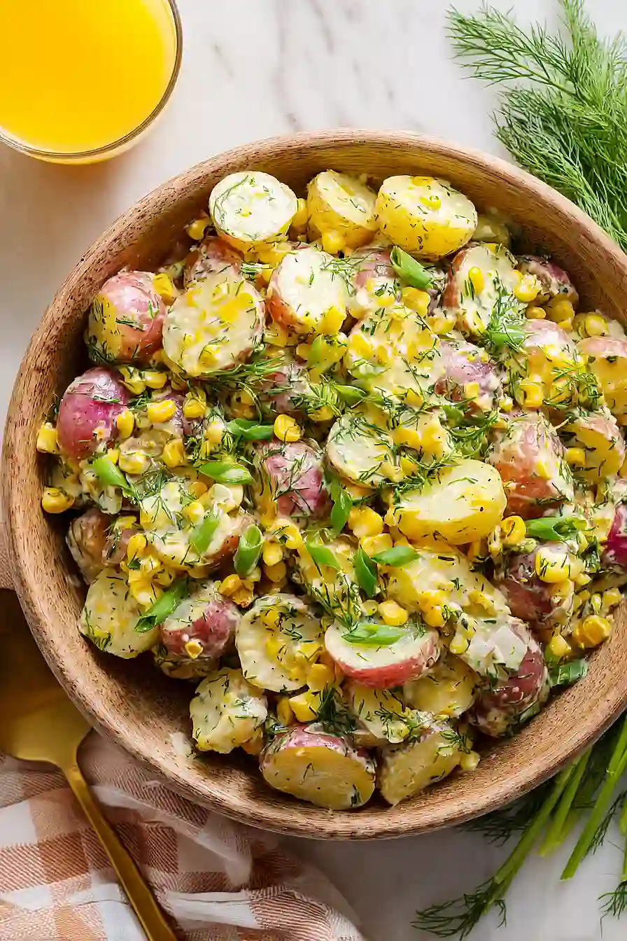 french potato salad with corn