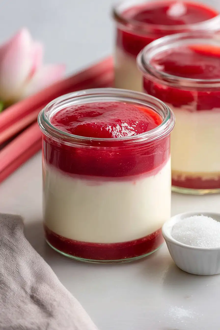 rhubarb cheesecake creams