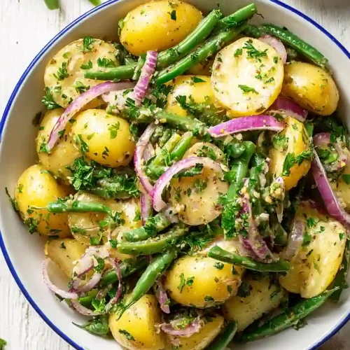 french potato salad with green beans