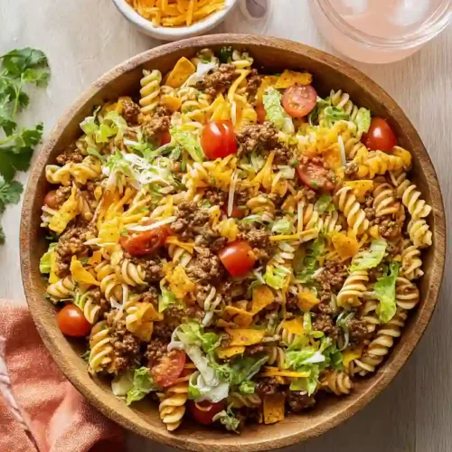 taco pasta salad with ground beef