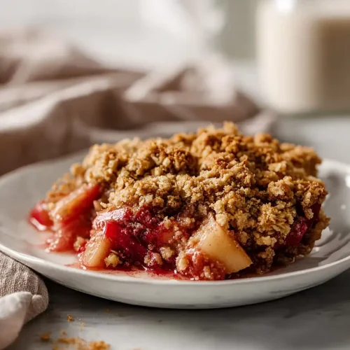 gluten free rhubarb and apple crumble