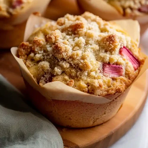 small batch rhubarb muffins