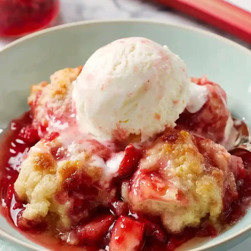 strawberry rhubarb grunt