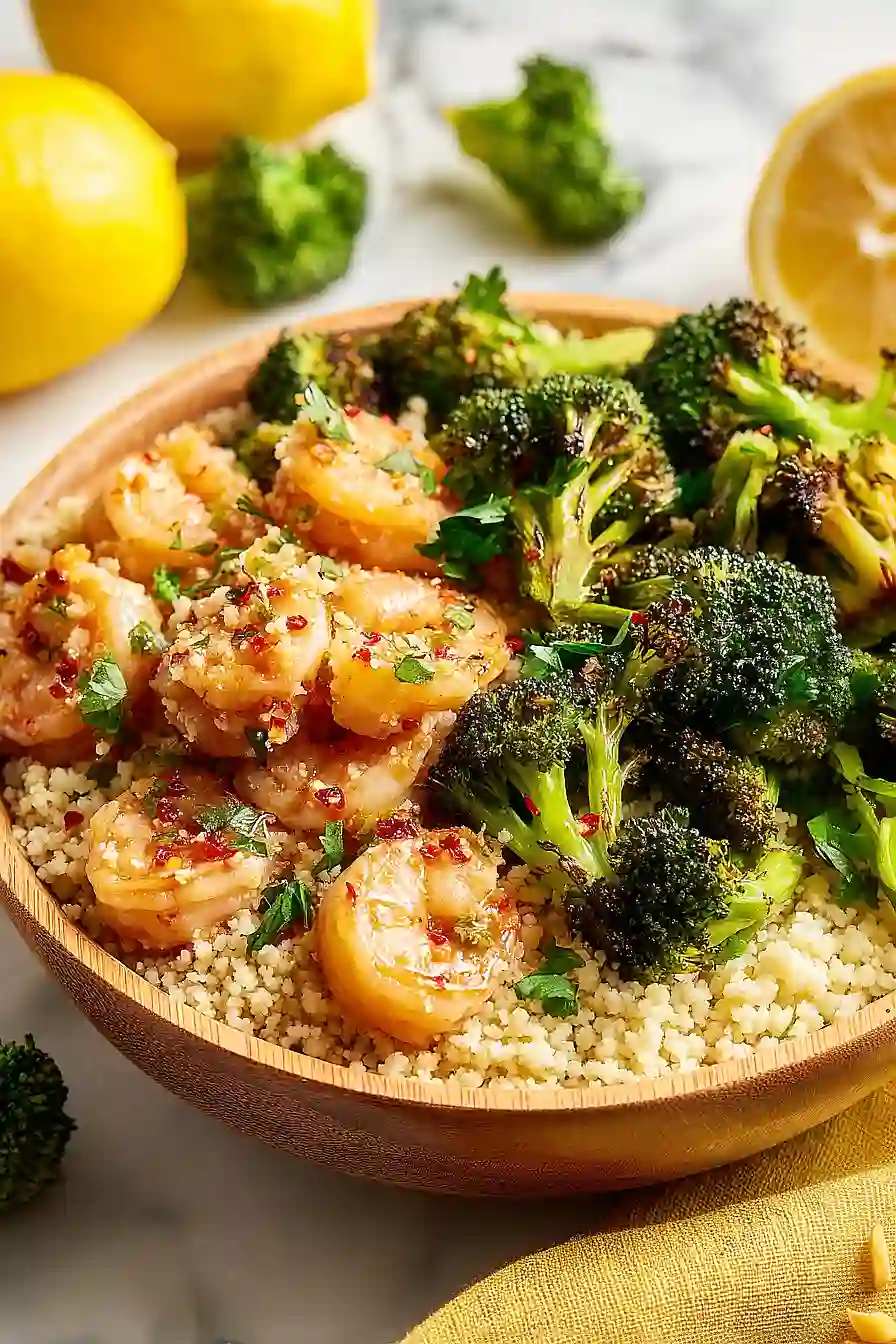 garlic butter shrimp couscous