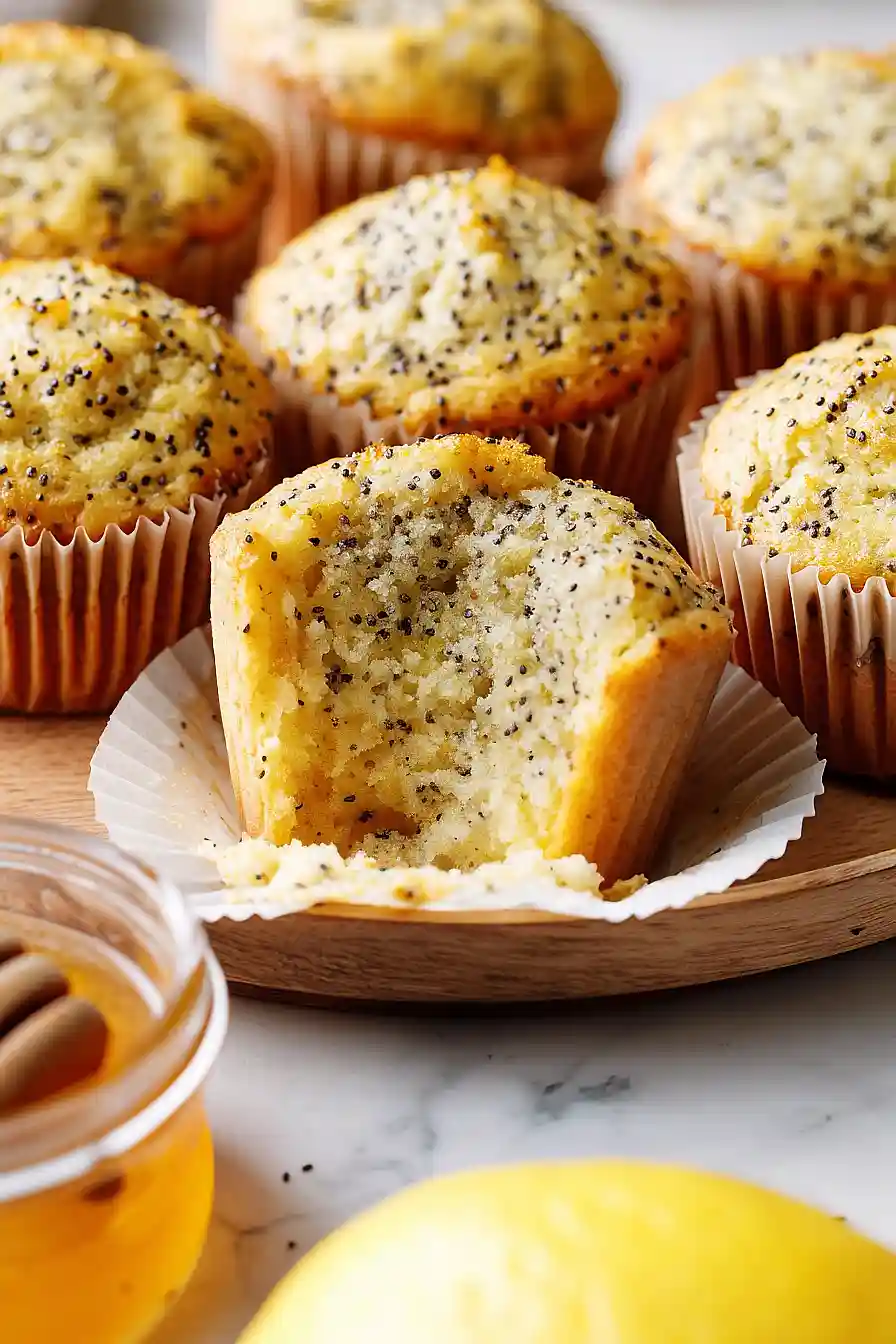 Greek Yogurt Lemon Poppy Seed Muffins