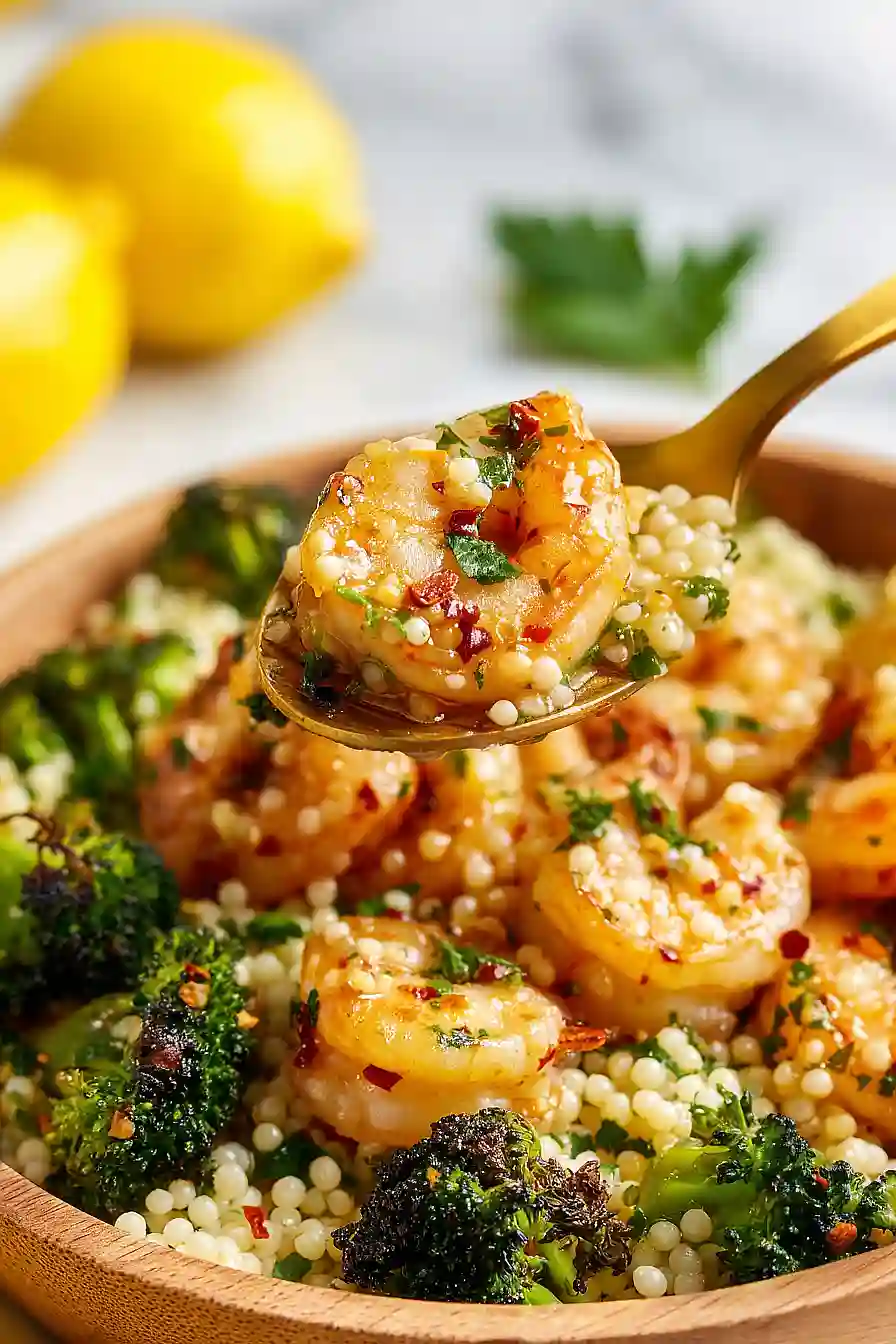 garlic butter shrimp couscous