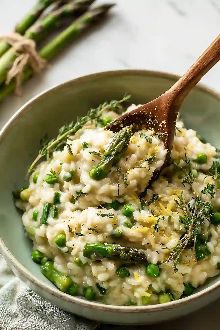 vegan asparagus risotto