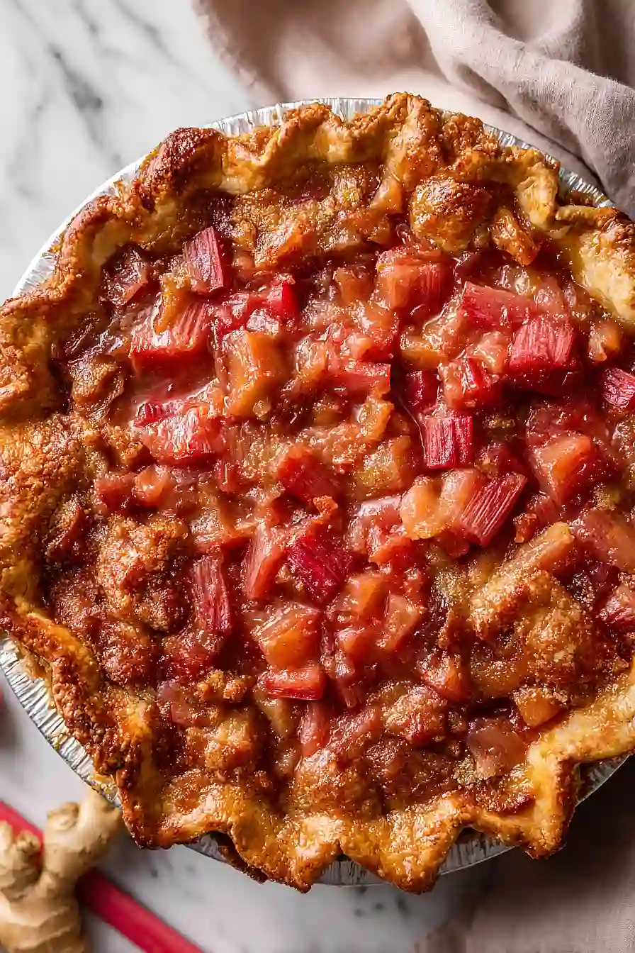 ginger rhubarb pie