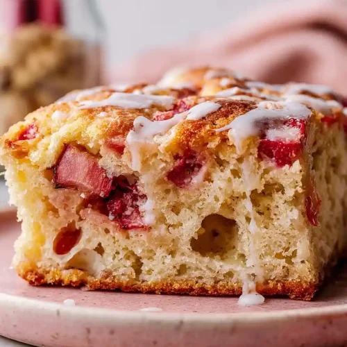 strawberry rhubarb focaccia