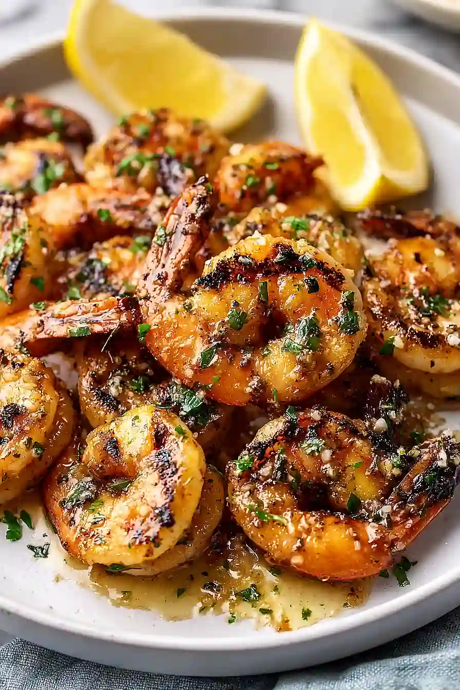 garlic butter grilled shrimp