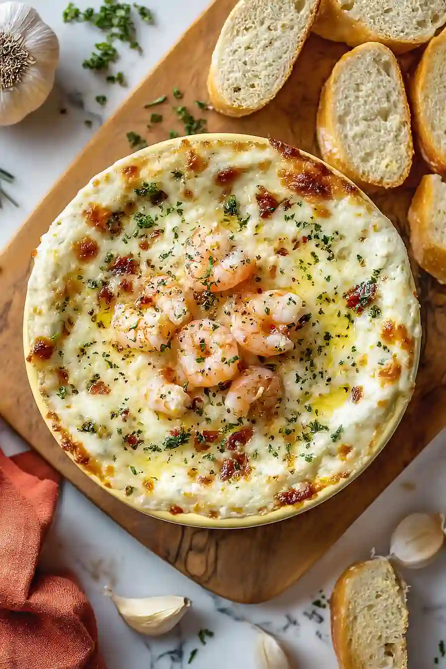 garlic butter tuscan shrimp dip