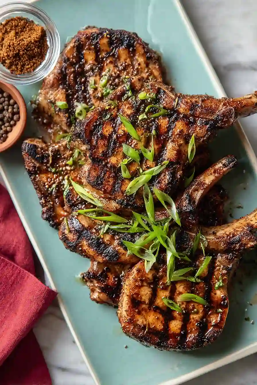 grilled jamaican jerk pork chops
