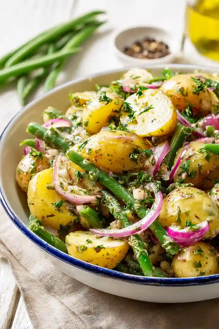 french potato salad with green beans