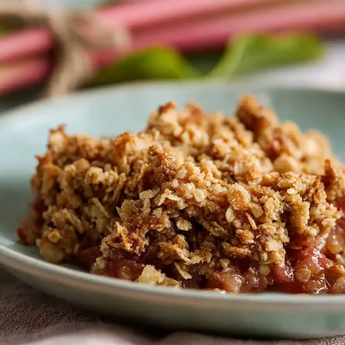 gluten free rhubarb crumble