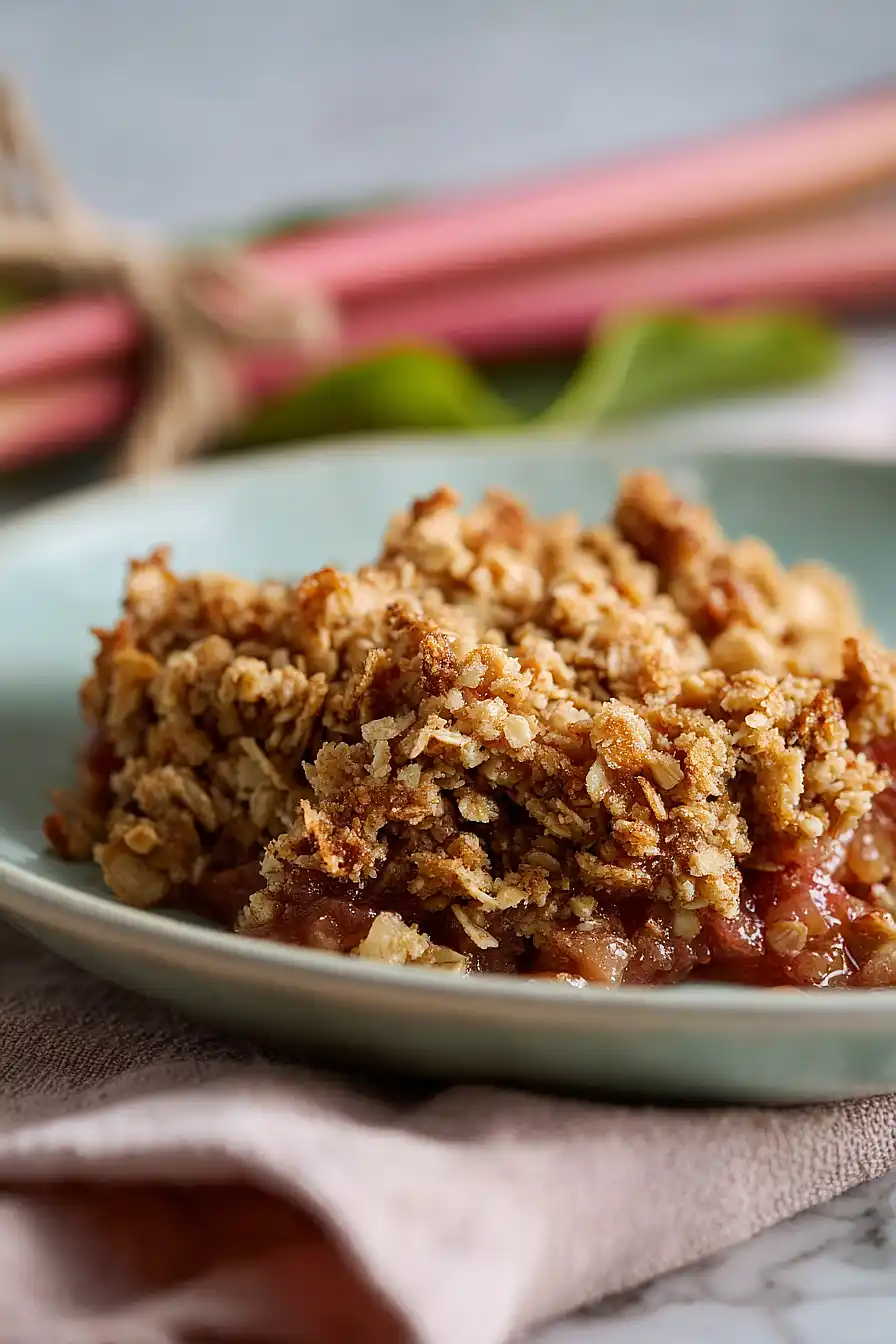 gluten free rhubarb crumble
