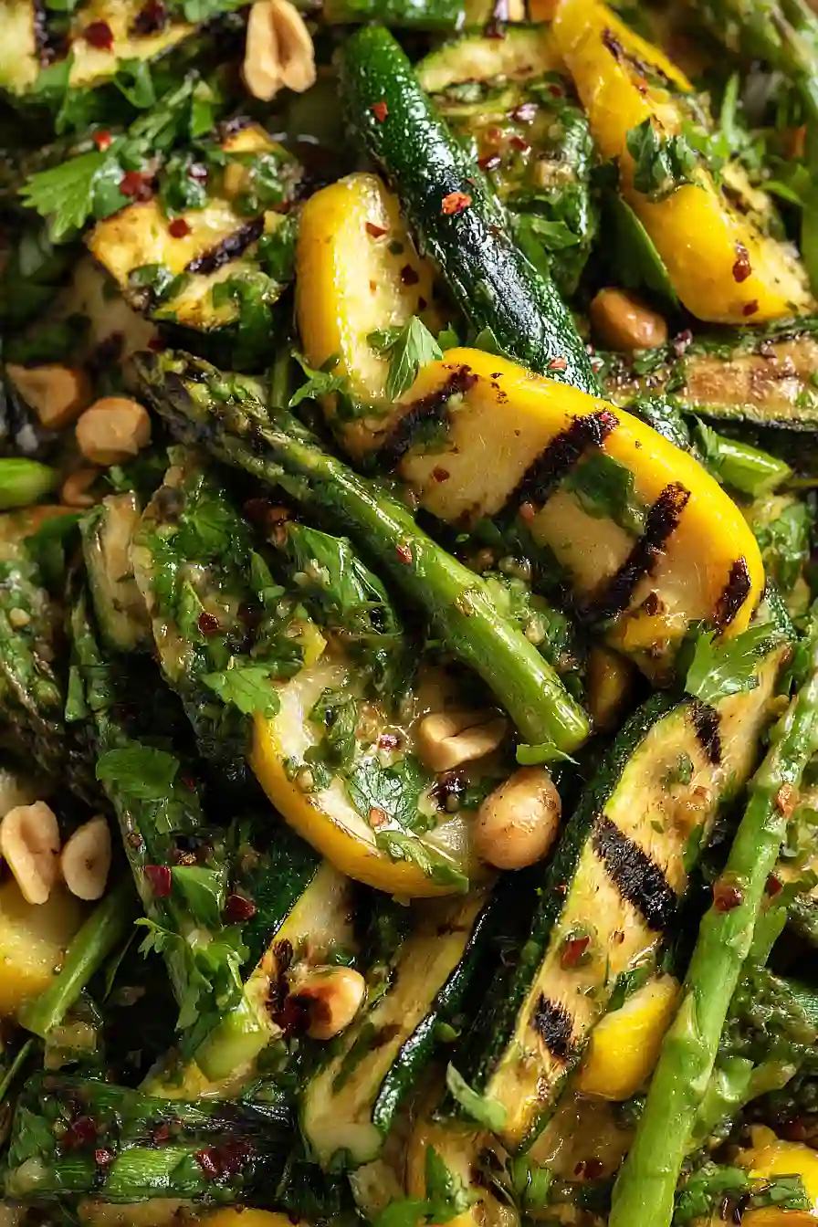 grilled asparagus and zucchini salad