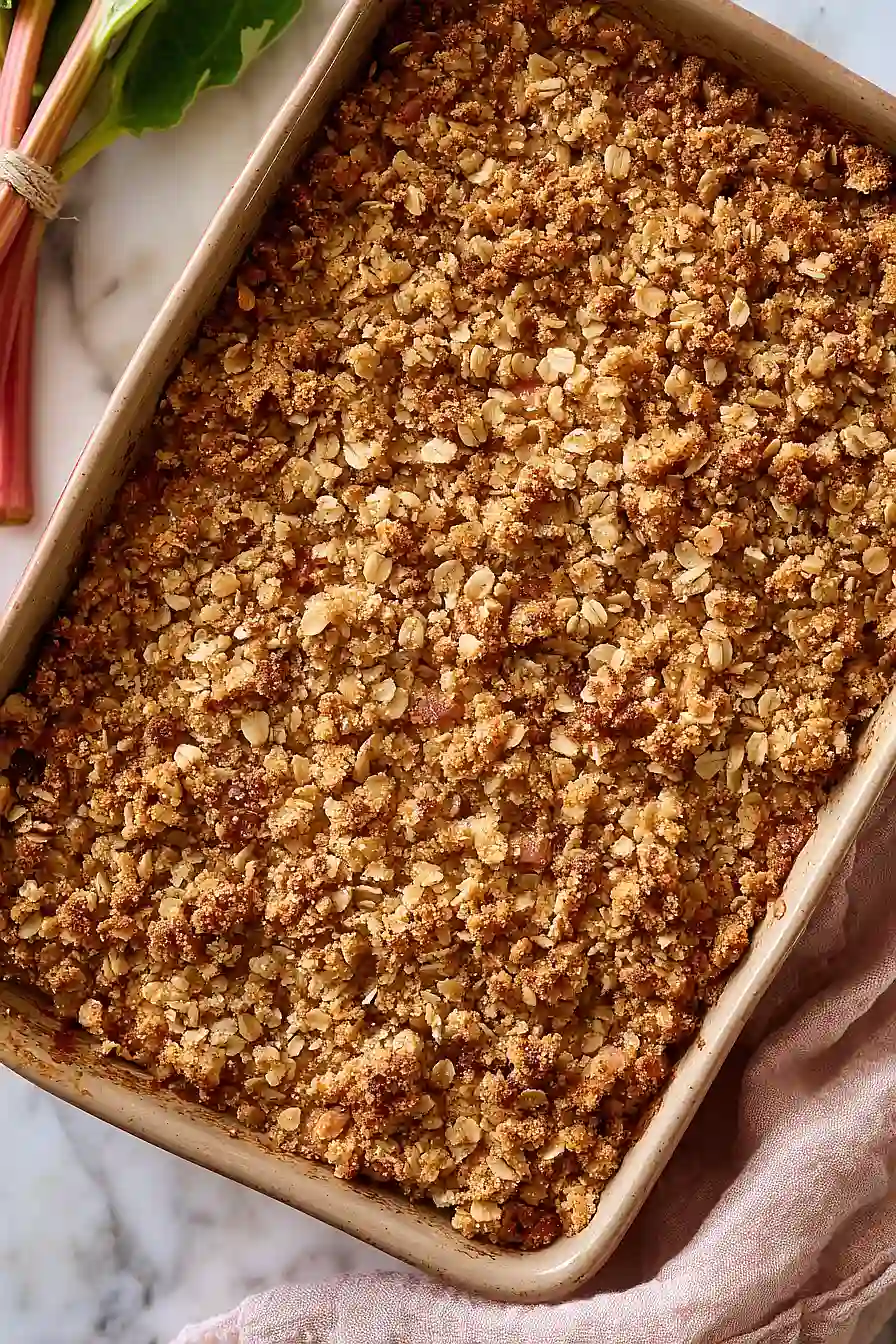 gluten free rhubarb crumble