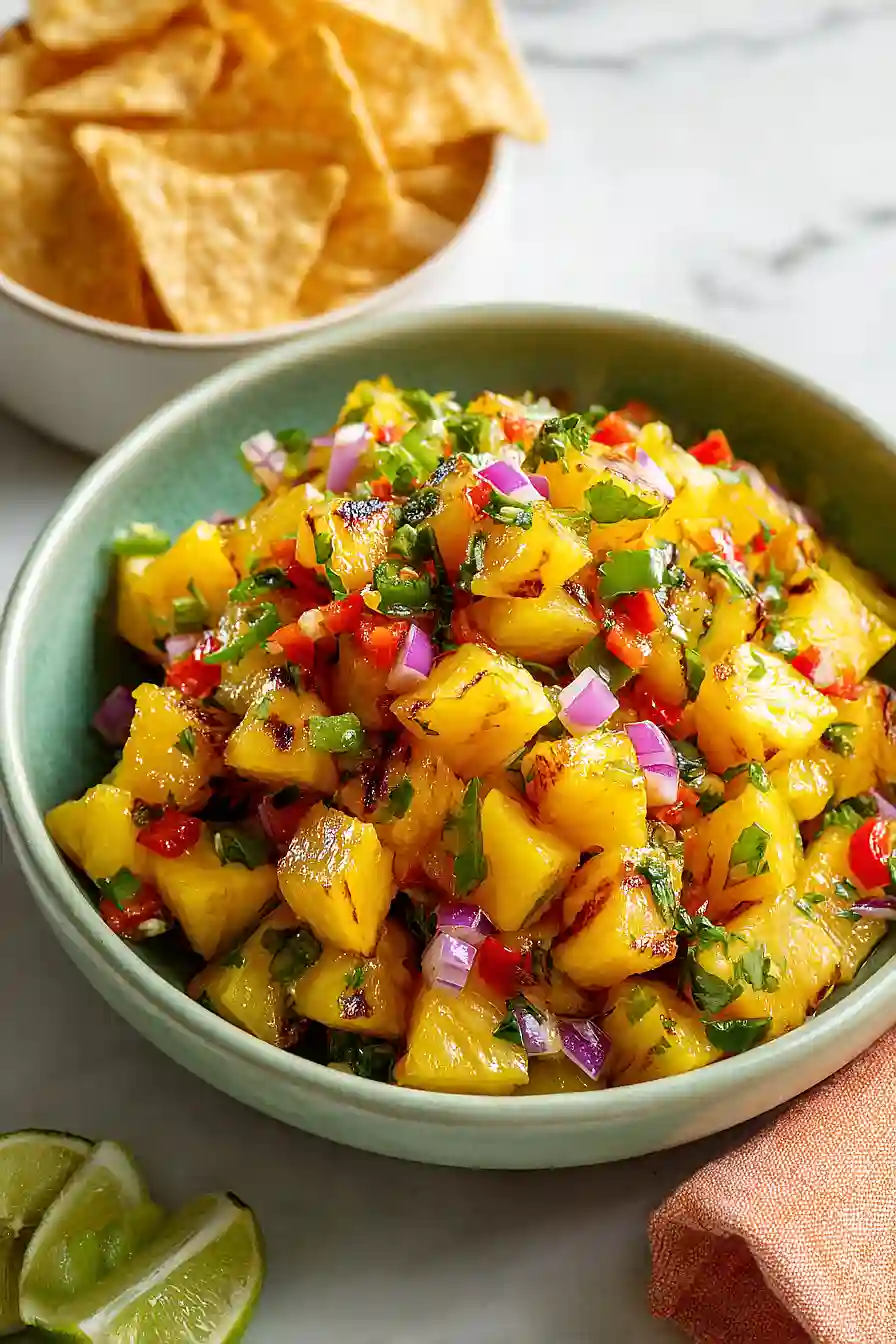 grilled pineapple and mango salsa