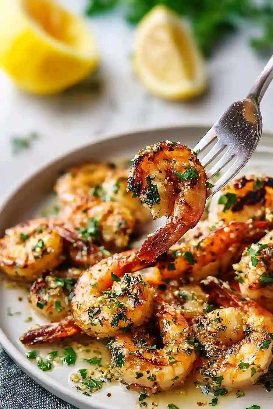 garlic butter grilled shrimp