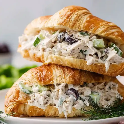 chicken salad croissant sandwich