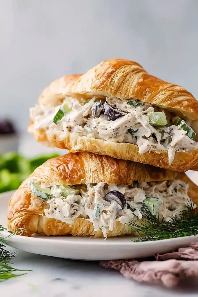 chicken salad croissant sandwich