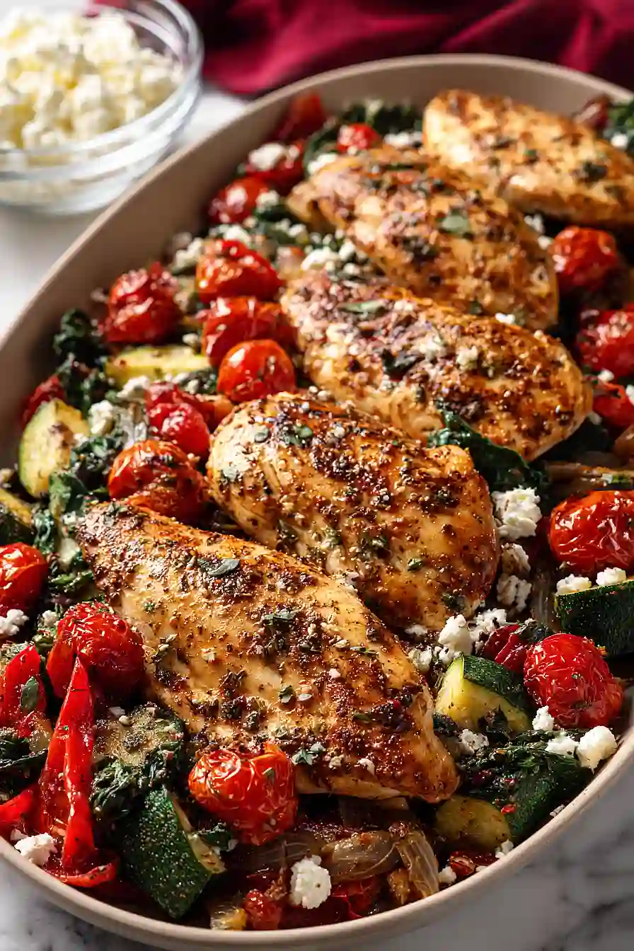 mediterranean chicken and vegetables