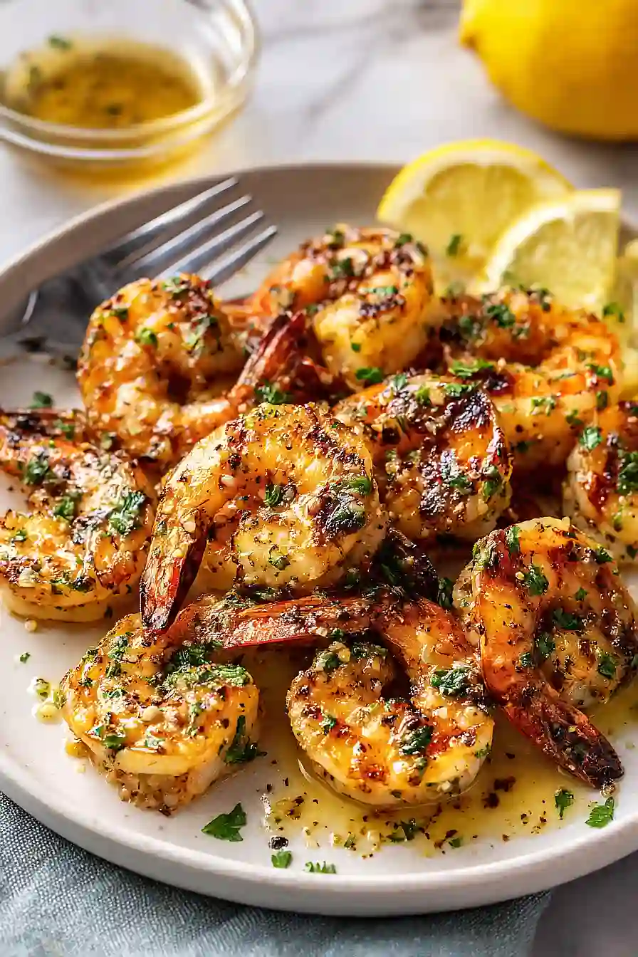 garlic butter grilled shrimp