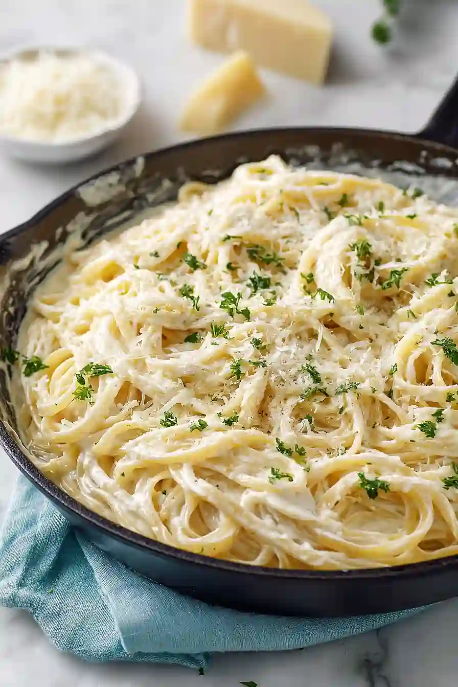 Cottage Cheese Alfredo Pasta