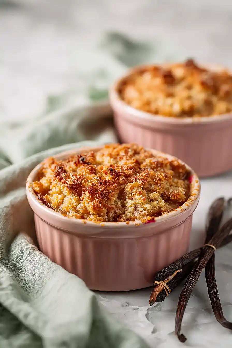 air fryer rhubarb crumble