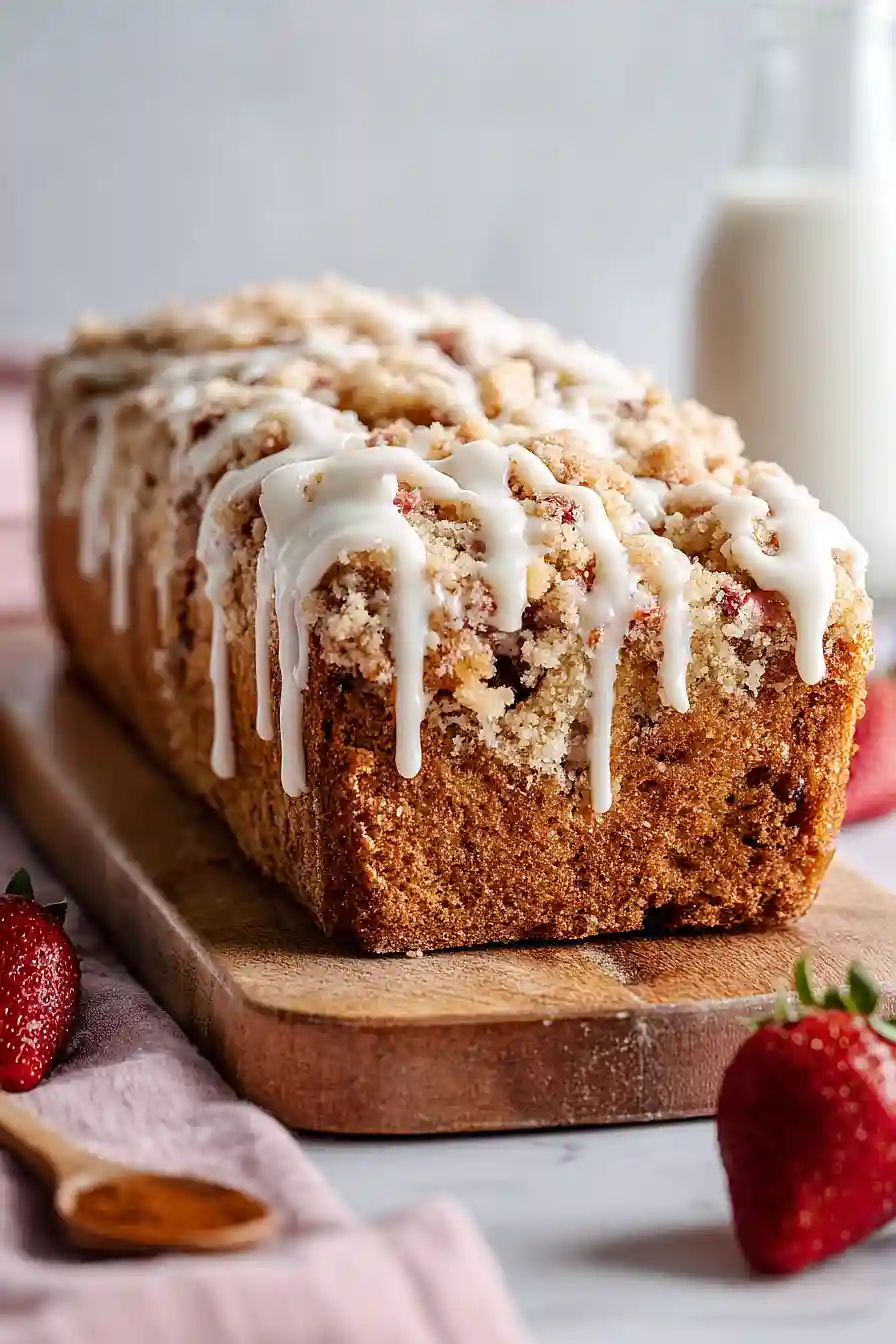 strawberry rhubarb bread