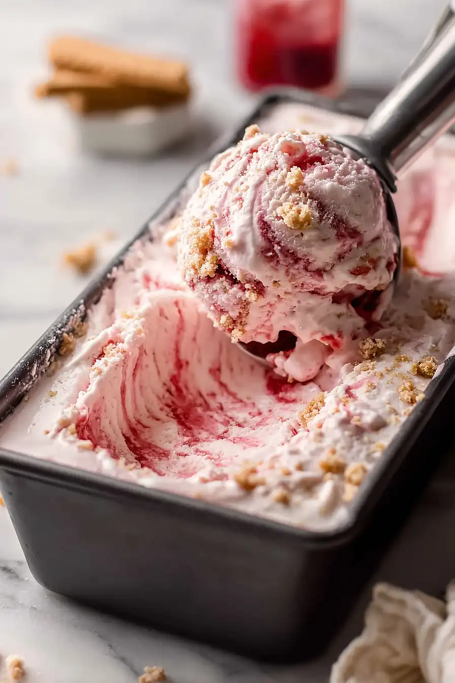 strawberry rhubarb ice cream