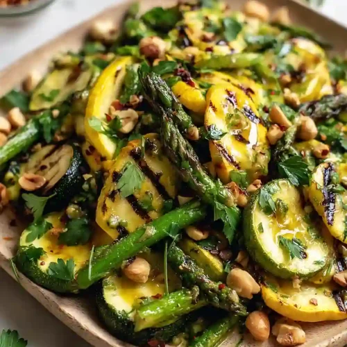 grilled asparagus and zucchini salad