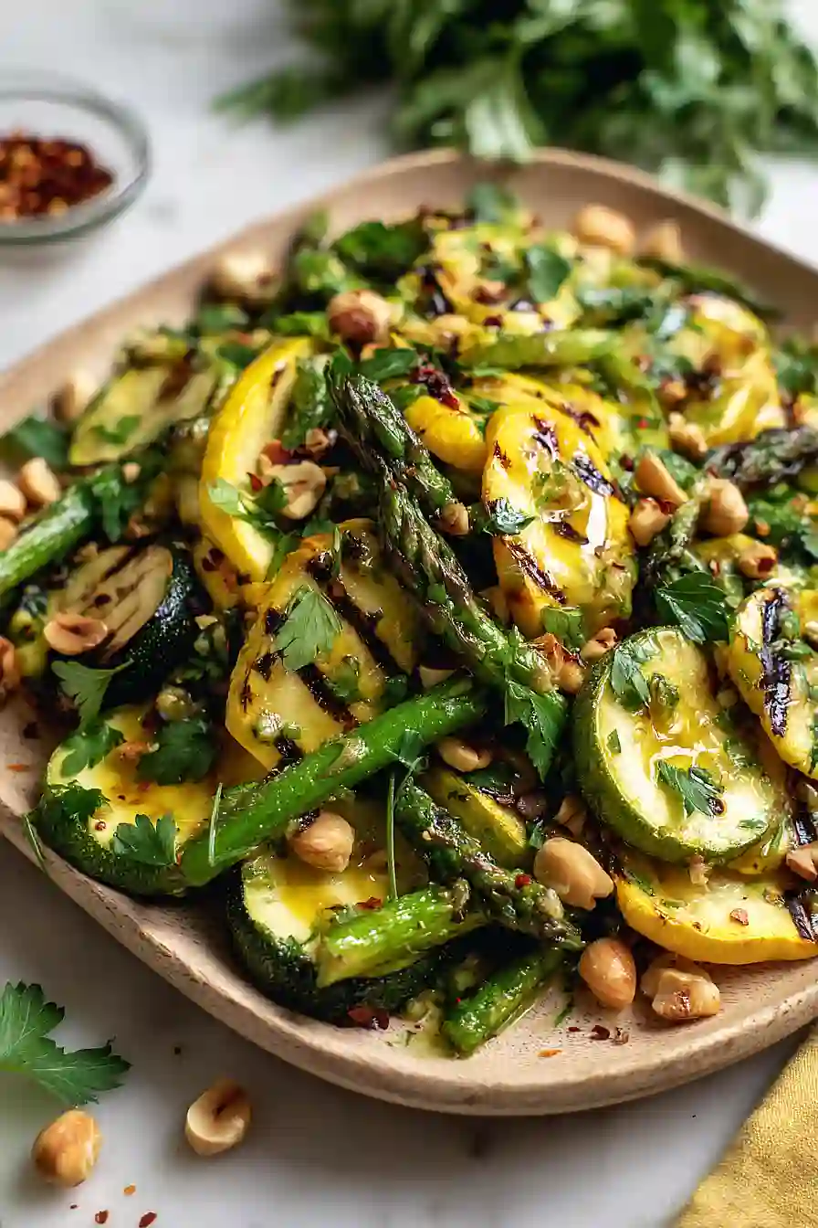 grilled asparagus and zucchini salad