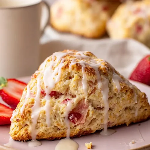 strawberry rhubarb scones