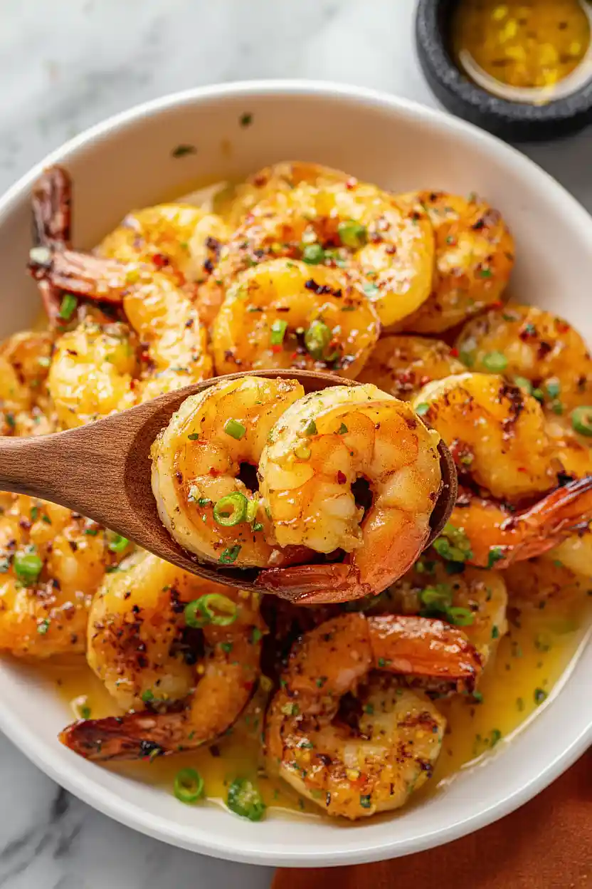 cast iron shrimp in garlic butter
