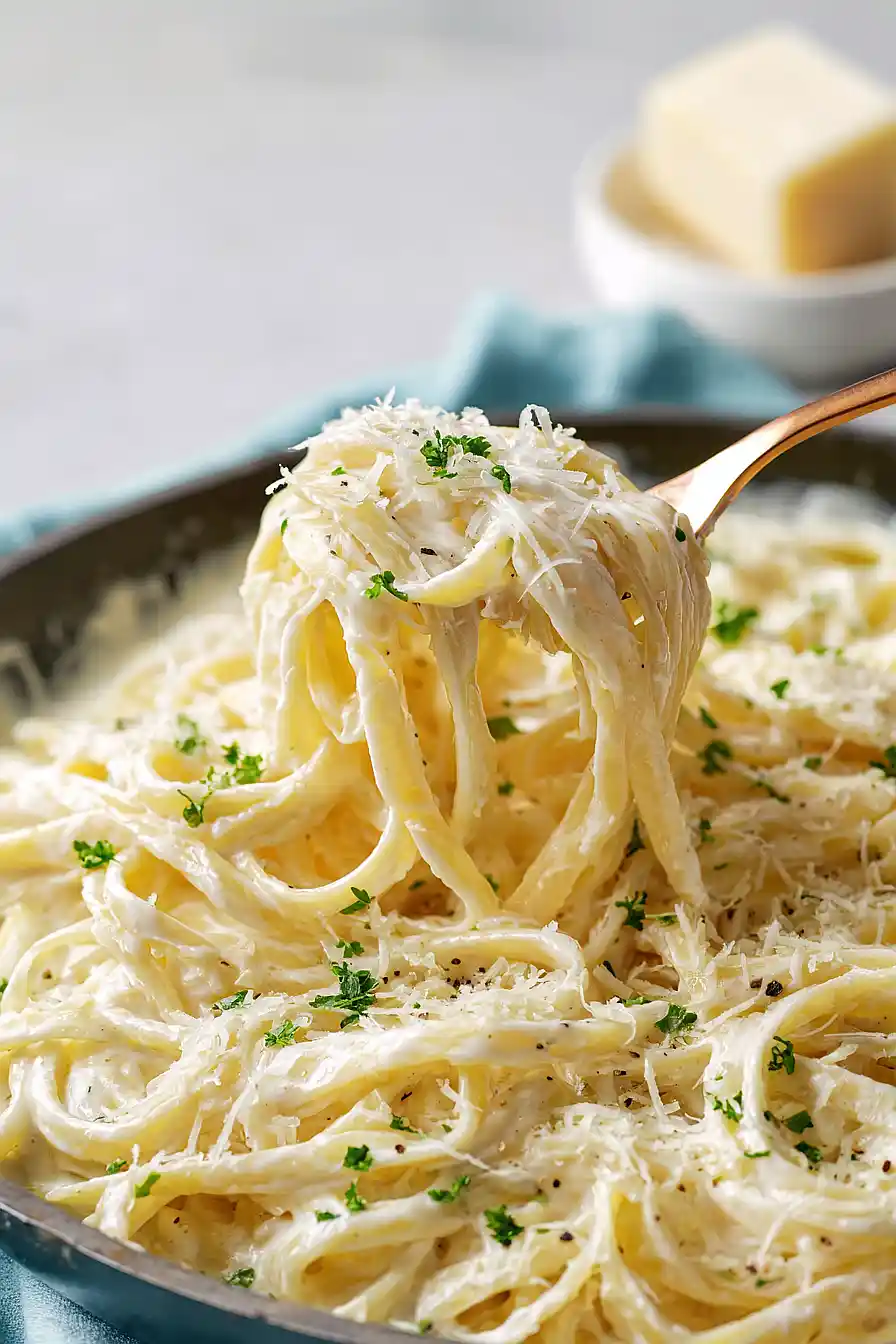 Cottage Cheese Alfredo Pasta