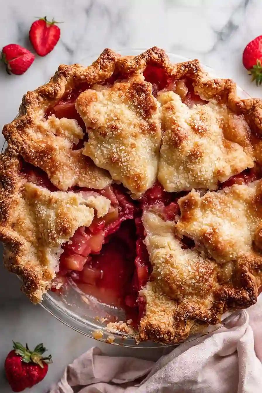 deep dish rhubarb pie