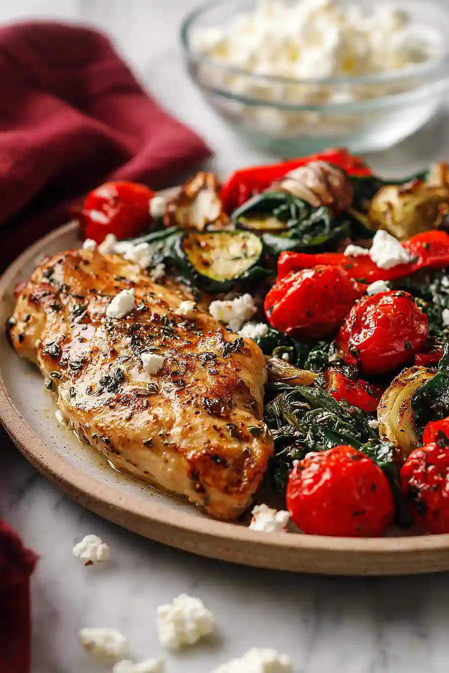 mediterranean chicken and vegetables